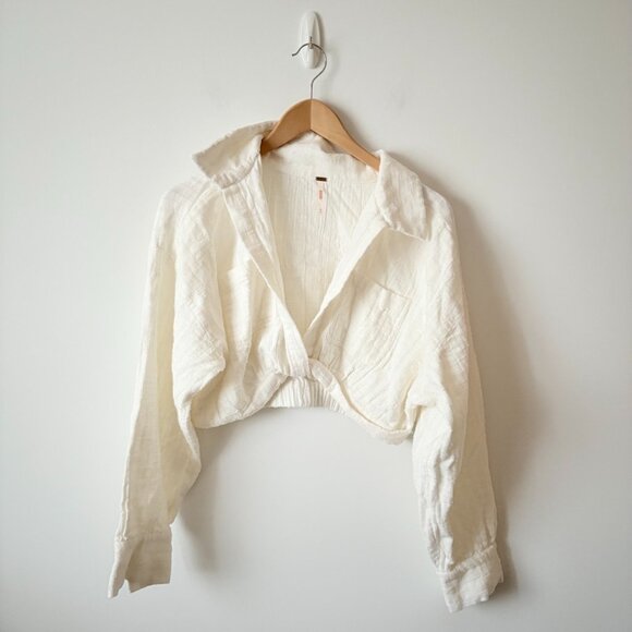 Free People Stay Cool Quilted Top Shorts Set Frenchnilla White Size Medium - Picture 7 of 12